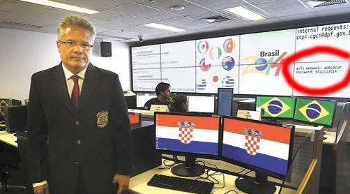 Бразильский фотограф случайно опубликовал пароль центра по обеспечению безопасности Чемпионата мира по футболу