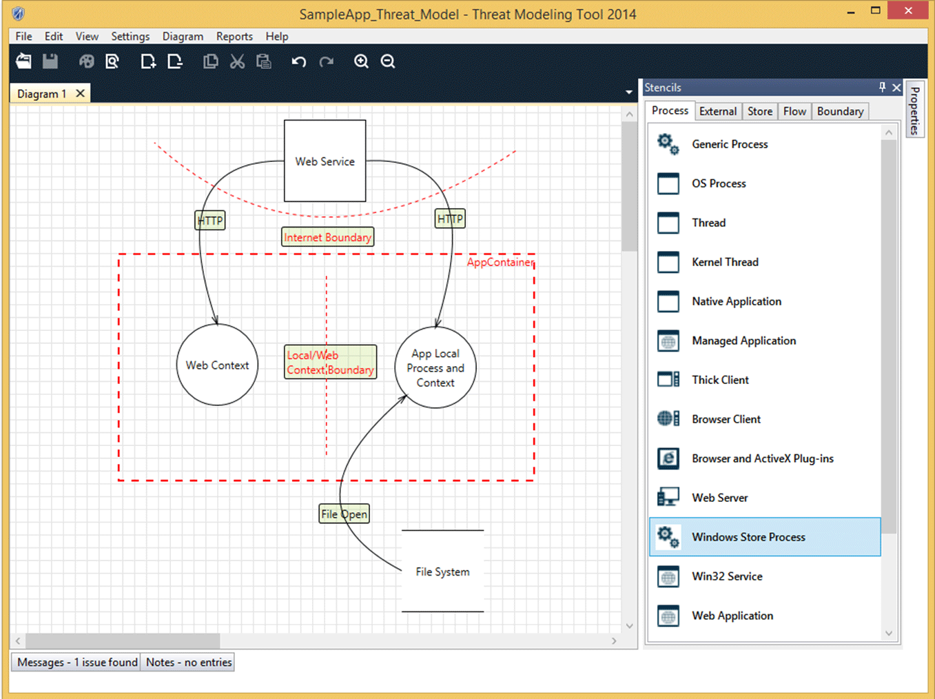 Microsoft Threat Modeling Tool 2014