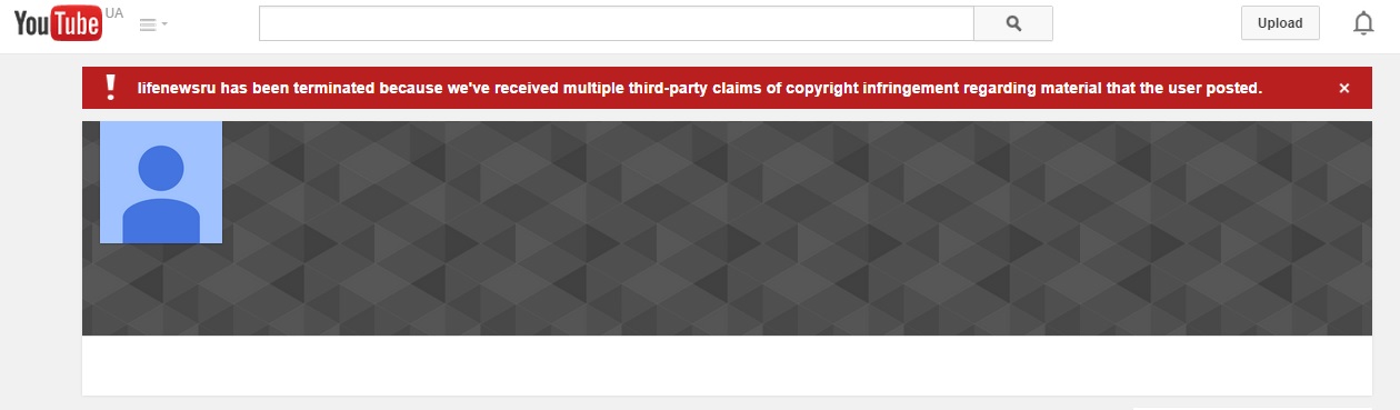 На YouTube заблокирована учетная запись телеканала LifeNews
