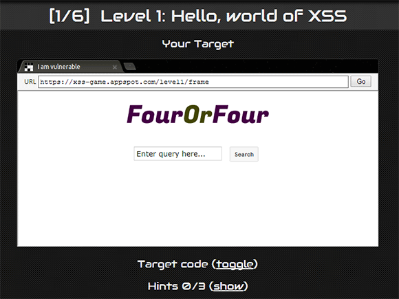 Тренировочная игра по поиску и эксплуатации XSS-уязвимостей